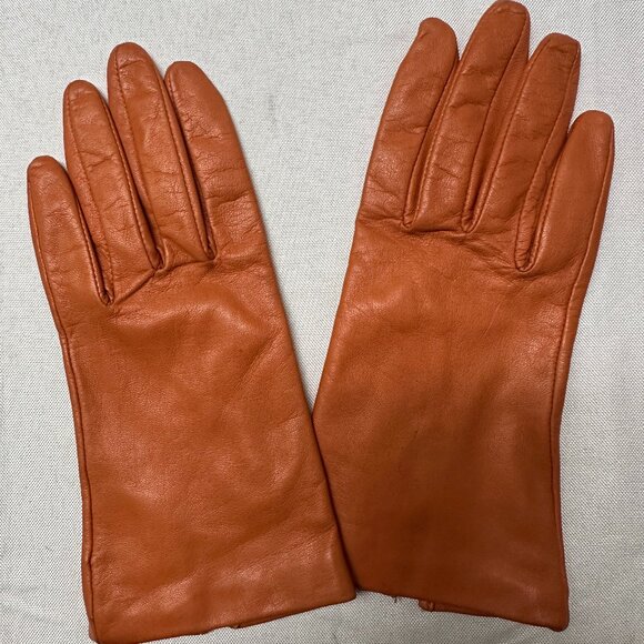 Fownes Leather Silk Lined Gloves SZ 6.5 - Picture 1 of 5